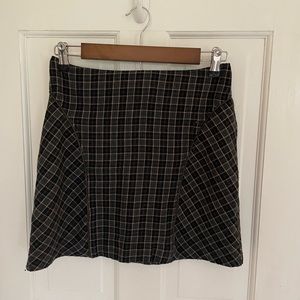 Plaid skirt, zipper detail